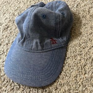 Original Penguin Men's Blue Chambray Embroidered Signature Baseball Cap Outdoor